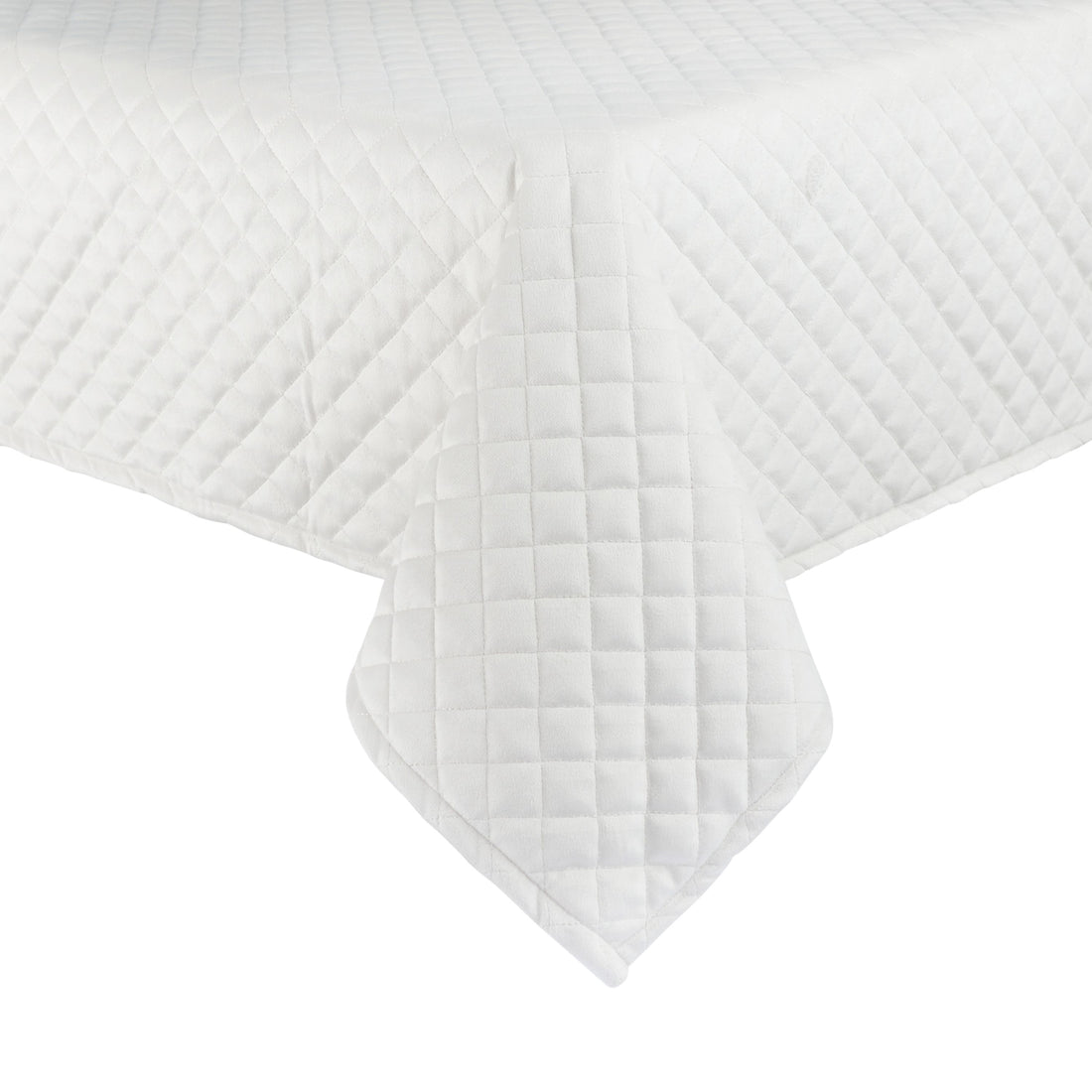 White velvet quilted