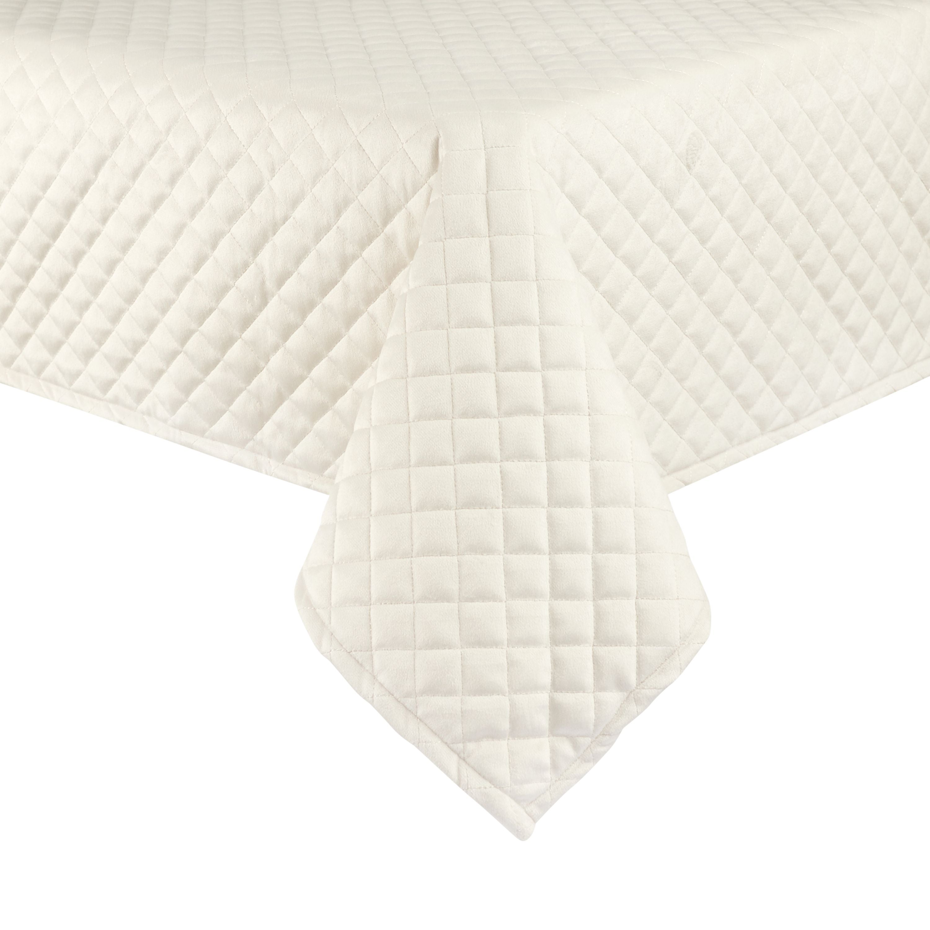 Cream velvet quilted