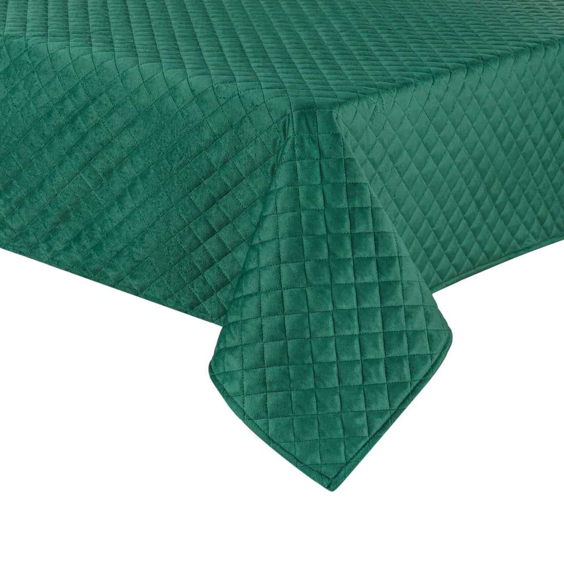 Emerald velvet quilted