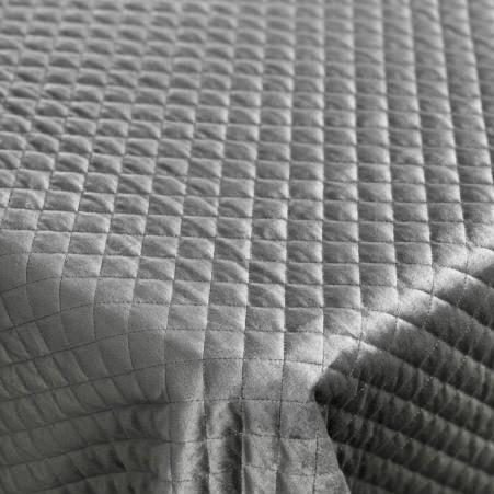 Silver velvet quilted